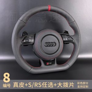 🏁【Audi RS 運動款真皮方向盤｜客製化改裝】