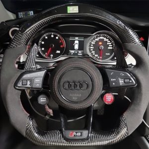 🔥 Audi R8 碳纖維平底競技方向盤
